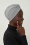 Light Gray Ready-made Hijab Hijab Outdoor and Pool Cap with Cross Hooks - 2