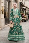 Turel Half Button Woven Viscose Dress 1502 - Green