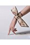 Bird Patterned Cream Scarf - Multi-Purpose, Elegant Accessory for Bag, Neck, and Wrist Use - 3