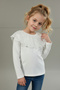 Girl's White Lace Collar and Big Pockets Red Skirt Set (Ages 5-14) - 7