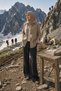 New Season Pleated Wide Cuff Linen Fabric Loose Fit Comfortable Cut Shirt Beige - 4