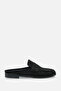 Juliana Black Suede Unisex Closed Front Flat Sole Comfortable Stylish Sabo Loafer Moccasin Slippers - 2