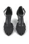 Princess Women's Classic Heeled Shoes Black Suede - 8