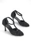 Princess Women's Classic Heeled Shoes Black Suede - 5
