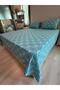 Sonia 100% Cotton Double Pique Set Bedspread with Pillowcases |   Pike |   Oyster Turquoise - 8