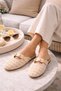 İnci Ve Gold t Buckled E Plaid D Textured Stylish Women's t Slipper House Slippers - 6