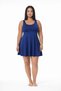 Skirted Shorts Dress Women's Swimsuit, Plus Size Women's Swimwear, Beachwear - 2