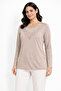 New Pattern Stone Embroidered Round Neck L Stretch Fabric Mother Combed Cotton Blouse 6670