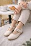 Stylish Design Buckle Elastic Classic Ballerina Shoes - 4