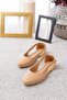 Women's Leather Open-Side Ballet Flats for Home and Outdoor Wear - 3