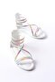 Girl's Comfortable Sole Summer Glitter Braided Back Zipper Sandals - 3