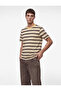 Regular Fit Short Sleeve Crew Neck Cotton Striped T-Shirt - 2