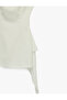 Slim Fit Lightweight High Neck Sleeveless Asymmetrical Tie Detail Bodycon Mini Dress - 5