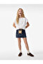 Cotton Pieces of Pocketed A-Line Loose Fit Denim Skirts