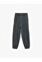 Cotton Comfortable Fit Elastic Waist Washable Stitching Detail Jogger Sweatpants - 3