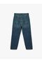 Oversized Pockets Cotton Regular Waist Loose Baggy Jean Trousers - 5