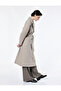 Long Sleeve Pocketed Belted Double-Breasted Long Cashmere Coat - 2