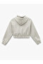 Hooded Long Sleeve Zip-Up Cropped Jacket - 5