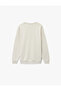 Long Sleeve Crew Neck Brushed Inside Printed Sweatshirt - 4