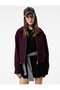 Long Sleeve Classic Collar Zipper Jacket - 2