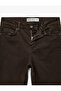 Cotton Slim Fit Buttoned Pocket Flared Crop Jean Trousers - Kick Flare Jeans - 7