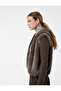 Sleeveless Hooded Zippered Plush Vest - 2