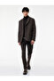 Long Sleeve Wool Blend Buttoned Pocketed Double Breasted Lapel Blazer Jacket - 2