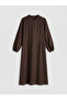 Ruffled High Neck A-Line Dress - 3