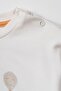 Unisex Baby Cotton Ecru Mustard Sweatshirt Tracksuit Set - 2