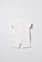 Unisex Baby Cotton Ecru Short Sleeve Short Romper - Snap Closure with Teddy Bear Print - 6