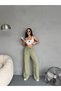 Women's High Waist Loose Fit Linen Blend Trousers - 5