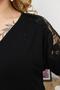 تي شيرت كبير الحجم مزين بالدانتيل على الأكتاف ومطرز بالأحجار - 8