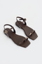 Women's Brown Flip-Flop Sandals with Buckle – Stylish, Lightweight, and Comfortable Casual Summer Model - 2