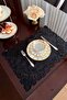Antique Hole-Punched American Service Plate. Vintage Rose Model (1 Piece) Black - 5