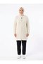 Women's Knitted Detailed Pocketed Soft Textured Buttoned Long Knitwear Cardigan