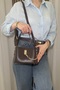 Women's Coffee Chain Accessory Detailed Hand and Shoulder Bag - Adjustable Long Strap, Daily Bag - 4