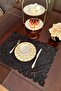 Antique Hole-Punched American Service Plate. Vintage Rose Model (1 Piece) Black - 4