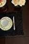 Antique Hole-Punched American Service Plate. Vintage Rose Model (1 Piece) Black - 3
