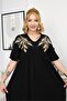 Plus Size Dress with Embroidered Collar Detail - 2
