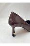 Ll2727 Skin-Textured Leather Material Three-Part Metal Special Stone Embroidered Design Galvanized Heel Heels K - 4