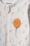 Unisex Baby Cotton Ecru Long Sleeve Jumpsuit - Balloon Patterned - 2