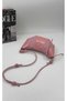 Women's Croissant Model Women's Shoulder Bag with Wrinkled Leather Detail - 7
