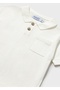 Baby Boy Polo Collar Short Sleeve T-Shirt Cream 01109 - 3