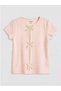 Lcw Kidsblue Crew Neck T-Shirt with Bow Detail for Girls - 3