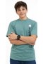Boy's Oversize Green Color Short Sleeve T-Shirt with Japanese Writing on the Front and Back and Dragon Pattern - 4