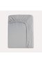 Gray - White Color 100% Cotton Combed Baby Bed Sheet 60X120Cm - Elastic Baby Bed Sheet Set of 2 - 3