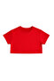 Red Relaxed Fit Crop Top for Women – Essential Basic Tee - 4