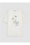 Lcw Kids Brown Crew Neck Printed Girls' T-Shirt - 4