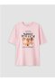 Lcw Kids Brown Crew Neck Printed Girls' T-Shirt - 5