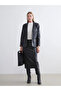 Lcwaikiki classic black women's Leather-Look blazer jacket - 2